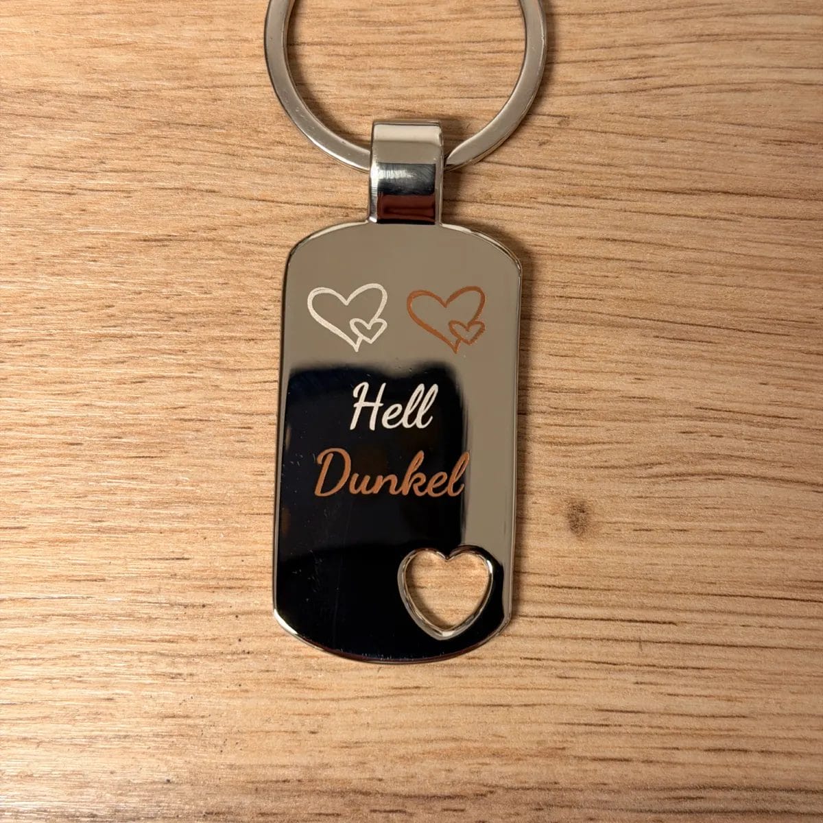 Schlüsselanhänger DogTag-Herz mit Wunschgravur – Bild 3