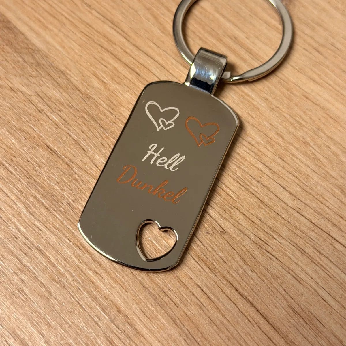 Schlüsselanhänger DogTag-Herz mit Wunschgravur – Bild 6
