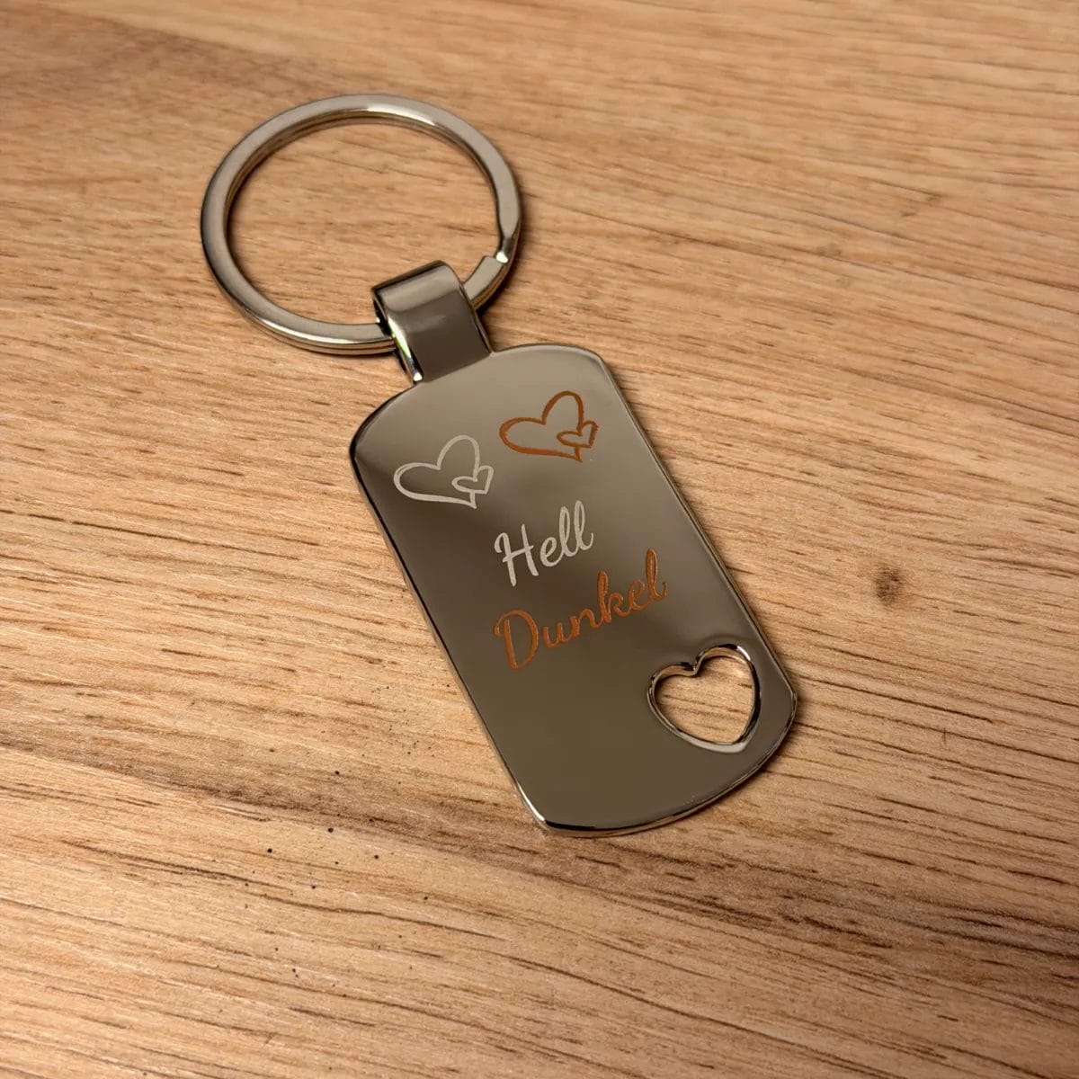 Schlüsselanhänger DogTag-Herz mit Wunschgravur – Bild 5