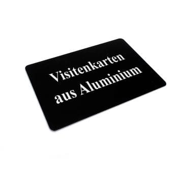 Visitenkarten aus Aluminium mit Gravur
