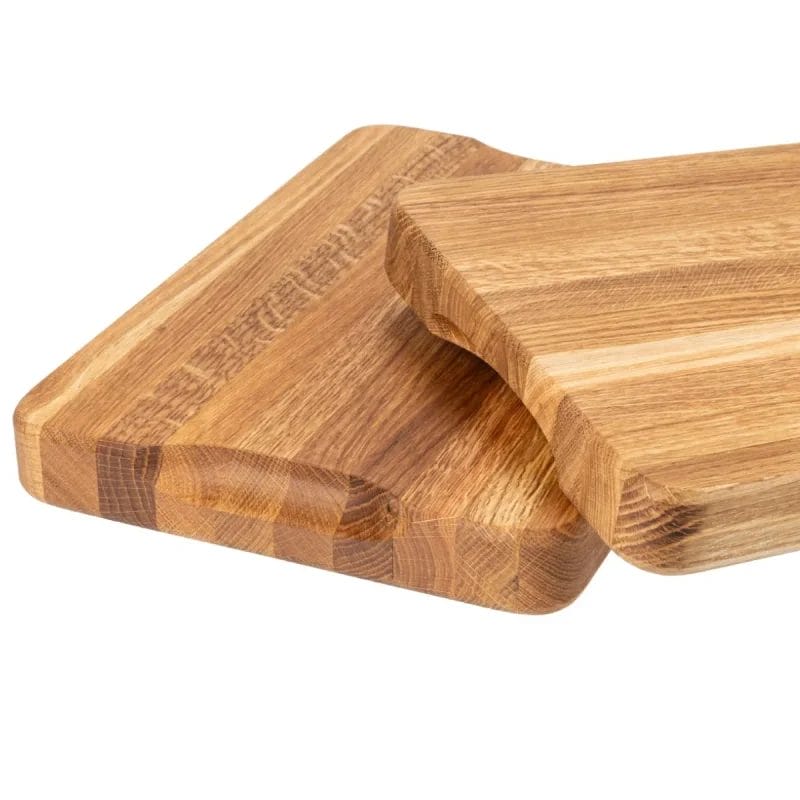 Hackblock aus geölter Eiche – 35x25x4cm mit Griffmulden inkl. Gravur – Bild 2