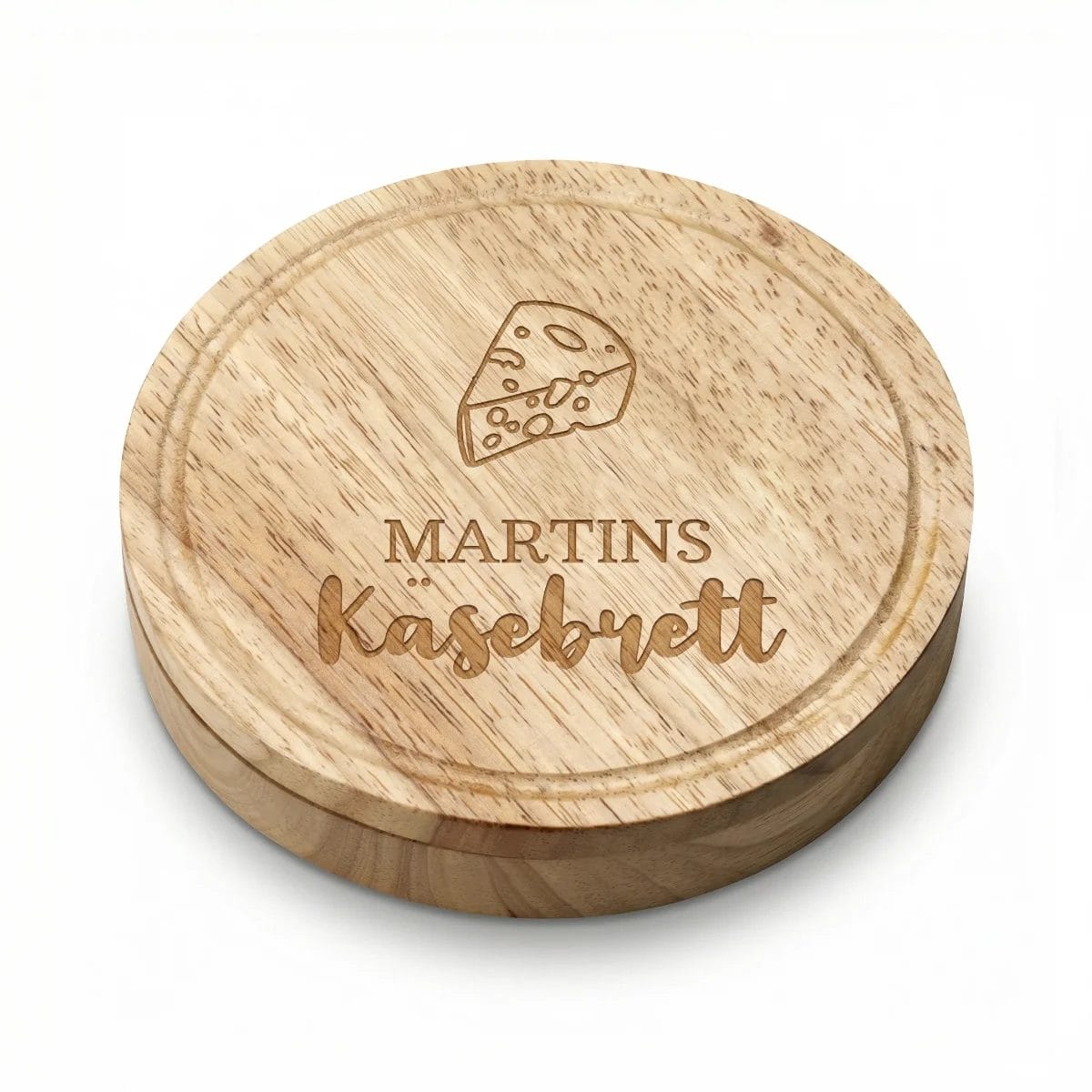 Käseset "Bellamy" aus Holz mit Gravur personalisiert