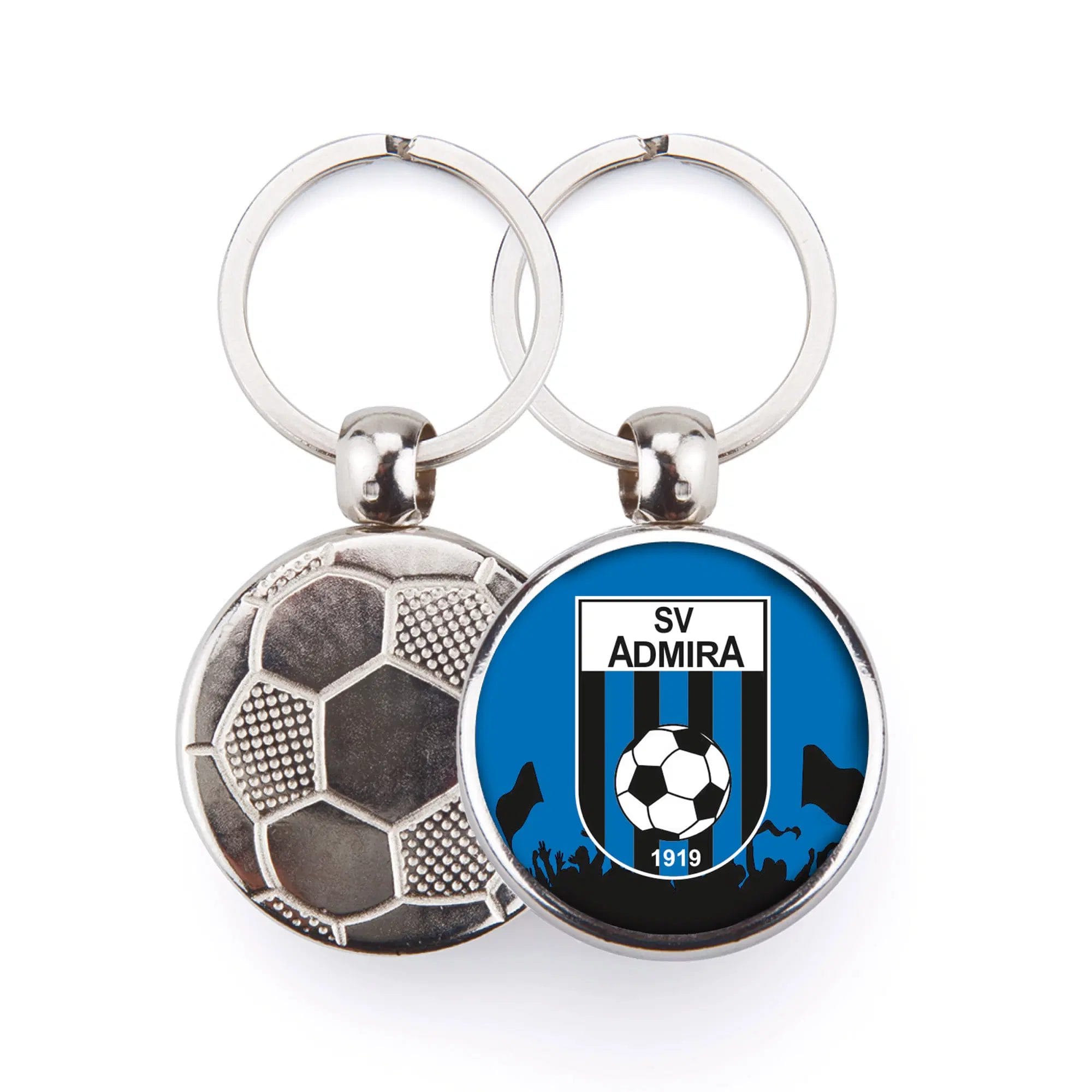 Schlüsselanhänger Fussball mit Foto oder Logo